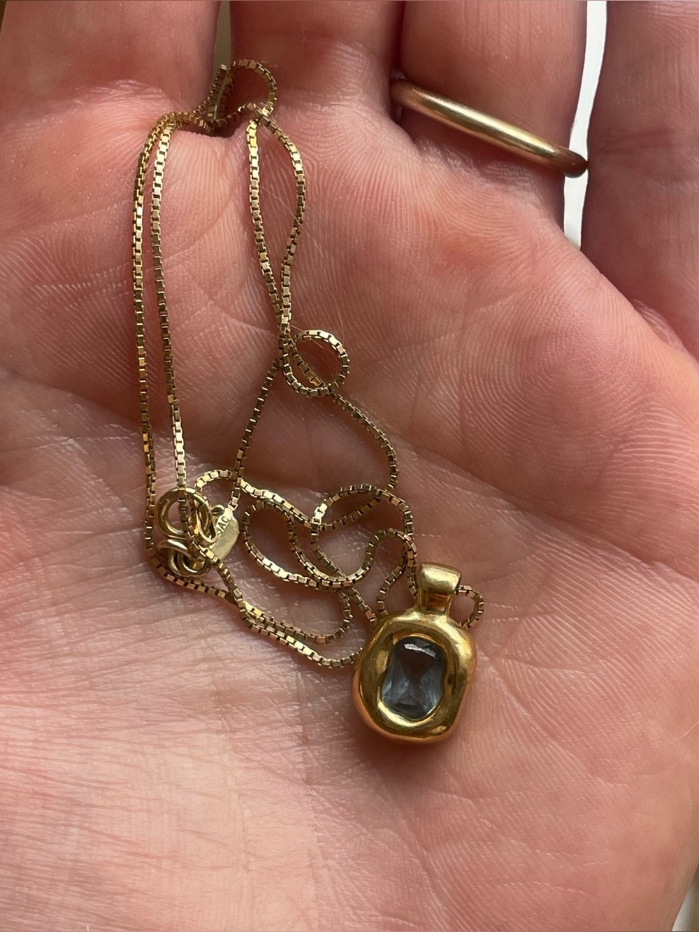 Wolf Circus Uma Necklace in Blue Topaz & Gold
